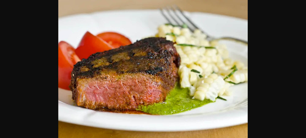 Grilled Beef Tenderloin Filets with Chimichurri