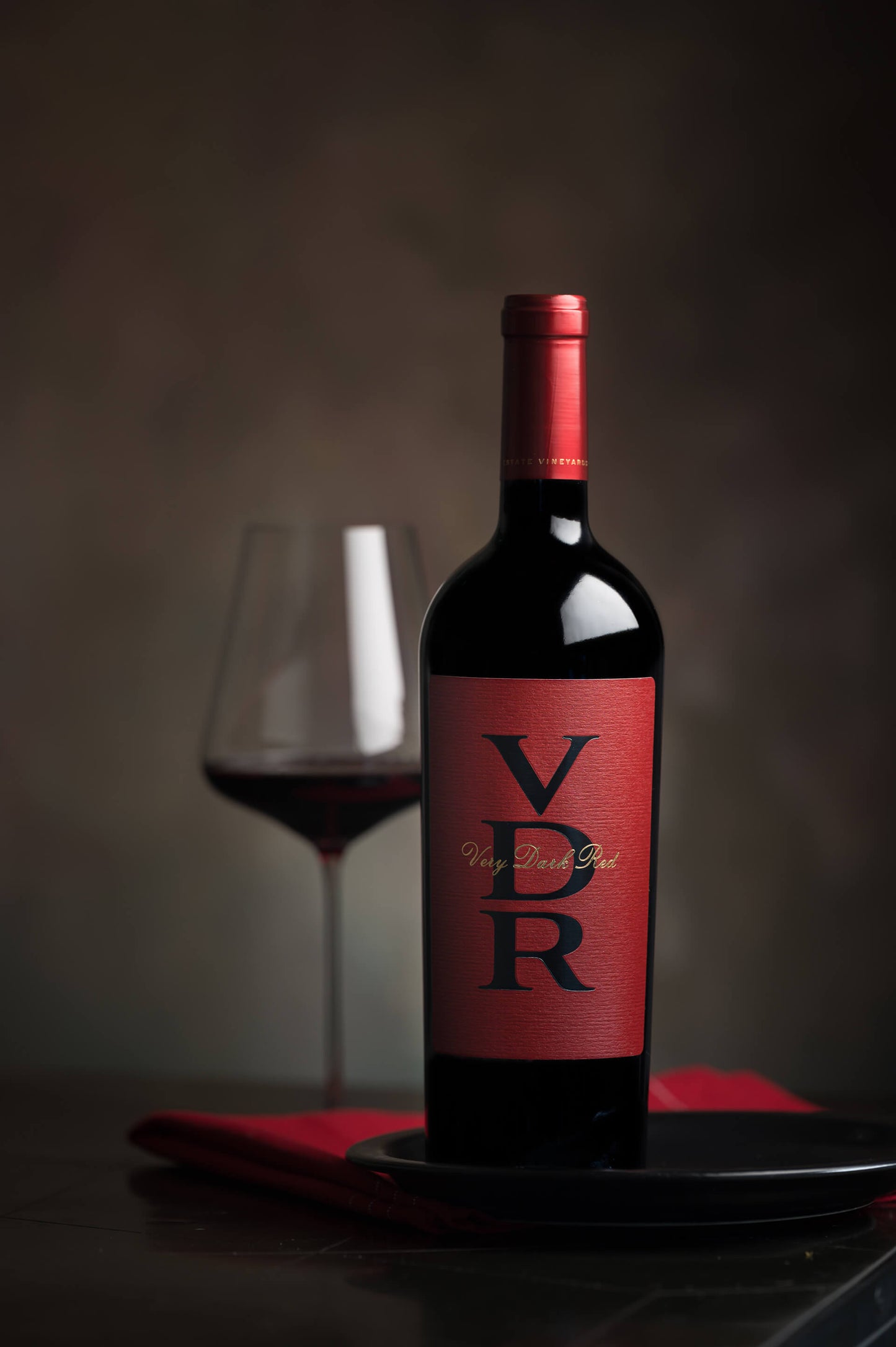 Bottle of Very Dark Red wines 